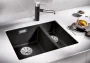 Blanco Subline 340/160-U két medencés gránit mosogató 55,5x46 cm, balos / fekete 525985