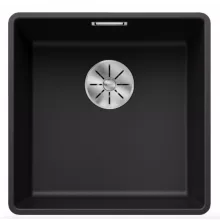   Blanco Subline 400-F gránit mosogató 42,7x42,7 cm lefolyóganitúrával, fekete 525988