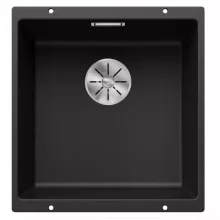   Blanco Subline 400-U egymedencés gránit mosogató lefolyógarnitúrával 43x46 cm, fekete 525990