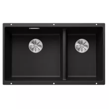   Blanco Subline 430/270-U kétmedencés gránit mosogató 75,5x46 cm balos / fekete 525991