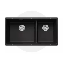   Blanco Subline 480/320-U két medencés gránit mosogató 85,5x46 cm kiegészítőkkel, fekete 525993