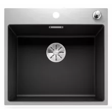   Blanco Subline 550-IF/A Steelframe gránit mosogató lefolyógarnitúrával 54,5x51 cm, fekete 525999