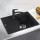 Blanco Zia 45 S Compact Silgranit 68x50 cm mosogató csepegtetővel és excenterrel, fekete 526008