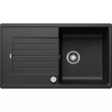   Blanco Zia 5 S Silgranit mosogató 86x50 cm csepegtető felülettel és excenterrel, fekete 526015