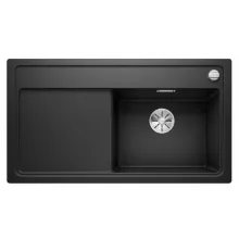   Blanco Zenar 5 S egy medencés gránit mosogató csepegtető felülettel 91,5x51 cm, jobbos / fekete 526046