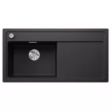   Blanco Zenar XL 6 S egymedencés gránit mosogató csepegtetővel 100x51 cm, balos / fekete 526059