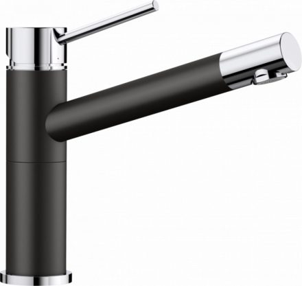 BLANCO Alta Compact Silgranit álló konyhai csaptelep, fekete/króm 526162