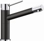 BLANCO Alta Compact Silgranit álló konyhai csaptelep, fekete/króm 526162