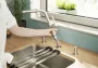 Blanco Lanora-S-F ablak elé szerelhető mosogató csaptelep, fényes rozsdamentes acél 526180
