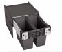 Blanco Select II 45/2 bútorfrontra szerelhető hulladékgyűjtő, fekete 526200