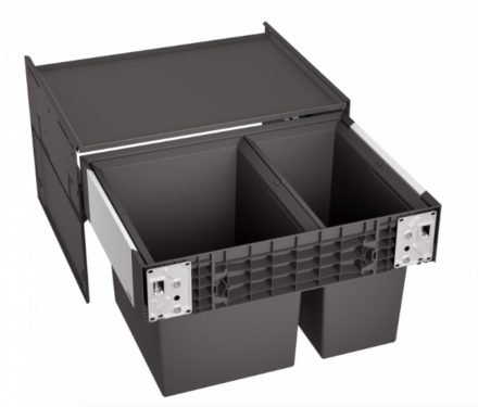 Blanco Select II 60/2 bútorfrontra szerelhető hulladékgyűjtő, fekete 526203