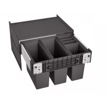   Blanco Select II 60/4 bútorba építhető hulladékgyűjtő 4 külön résszel, fekete 526206