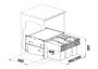Blanco Select II 60/4 bútorba építhető hulladékgyűjtő 4 külön résszel, fekete 526206