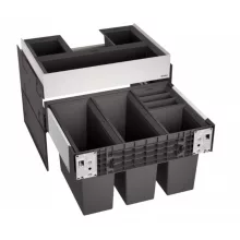   Blanco Select II 60/4 bútorfrontra szerelhető hulladékgyűjtő 4 tárolóval, fekete 526211