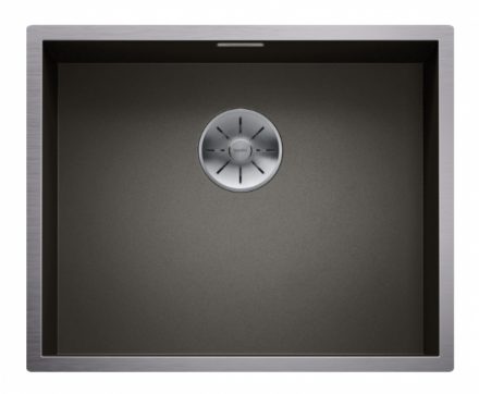 Blanco Zerox 500-U rozsdamentes sötét acél mosogató 54x44 cm kiegészítőkkel 526243