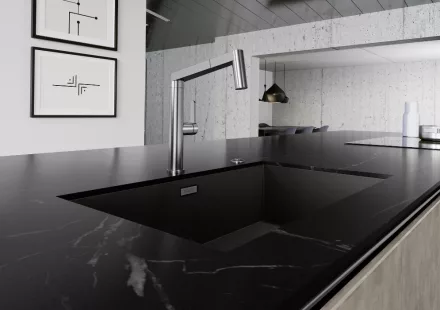 Blanco Zerox 700-U egymedencés rozsdamentes acél mosogató 74x44 cm, sötét acél kivitelben.