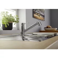   Blanco Wega-S II magas nyomású konyhai csaptelep kihúzható fejjel, króm HD 526416