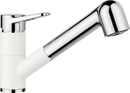 Blanco Wega-S II magas nyomású konyhai csaptelep kihúzható fejjel, fehér/króm HD 526421