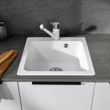   Blanco Naya 45 Silgranit mosogató lefolyógarnitúrával, fehér 526574