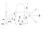 Blanco Sonea-S Flexo egykaros hidegindítású mosogató csaptelep, rozsdamentes acél/fekete 526616