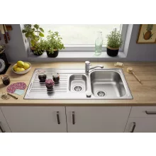   Blanco Tipo II 6S rozsdamentes acél 100x50 cm mosogatótálca excenterrel, natúr 526621