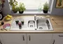 Blanco Tipo II 6S rozsdamentes acél 100x50 cm mosogatótálca excenterrel, natúr 526621