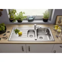   Blanco Livit II 6S rozsdamentes acél 100x50 cm mosogató excenterrel, fényezett 526624