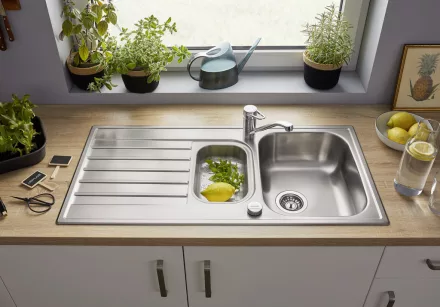 Blanco Livit II 6S rozsdamentes acél 100x50 cm mosogató rozsdamentes acél tállal, fényezett 526625