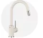 Blanco Mida-S Silgránit-look kihúzható fejes magasnyomású mosogató csaptelep, törtfehér / króm 526968