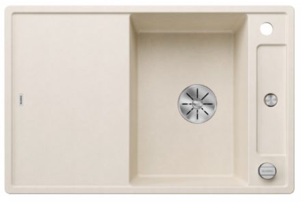 Blanco Axia III 45 S gránit mosogató csepegtető felülettel és üveg vágólappal 78x51 cm, törtfehér 527035