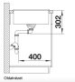 Blanco Axia III 45 S egymedencés gránit mosogató fa vágódeszkával 78x51 cm, törtfehér 527036