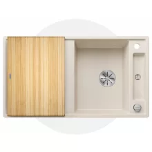   Blanco Axia III 5 S törtfehér Silgránit mosogató 91,5x51 cm excenterrel, fa vágódeszkával 527040