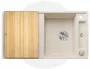 Blanco Axia III 5 S törtfehér Silgránit mosogató 91,5x51 cm excenterrel, fa vágódeszkával 527040