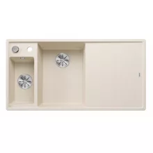   Blanco Axia III 6 S két medencés gránit mosogató 100x51 cm üveg vágódeszkával, balos / törtfehér 527043