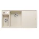 Blanco Axia III 6 S két medencés gránit mosogató 100x51 cm üveg vágódeszkával, balos / törtfehér 527043