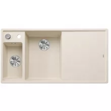   Blanco Axia III 6 S két medencés gránit mosogató 100x51 cm fa vágódeszkával, balos / törtfehér 527044