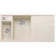 Blanco Axia III 6 S két medencés gránit mosogató 100x51 cm fa vágódeszkával, balos / törtfehér 527044