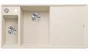 Blanco Axia III 6 S két medencés gránit mosogató 100x51 cm fa vágódeszkával, balos / törtfehér 527044