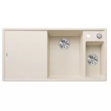   Blanco Axia III 6 S két medencés gránit mosogató 100x51 cm üveg vágódeszával, jobbos / törtfehér 527045