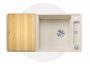 Blanco Axia III XL 6 S Silgránit mosogató excenterrel, fa vágódeszka, törtfehér 527052
