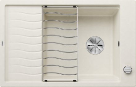 Blanco Elon XL 6 S egymedencés gránit mosogató csepegtető ráccsal 78x50 cm, törtfehér 527070