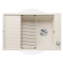   Blanco Elon XL 6 S-F gránit mosogató csepegtetővel 77x49 cm, lefolyó távműködtetővel, törtfehér 527071
