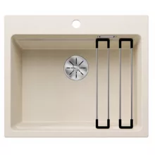   Blanco Etagon 6 gránit mosogató egy nyitott csaplyukkal 60x51 cm, törtfehér 527076