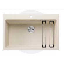  Blanco Etagon 8 gránit mosogató 78x51 cm lefolyógarnitúrával és sínnel, törtfehér 527079