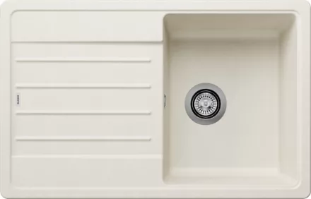 Blanco Legra 45 S gránit mosogató csepegtető felülettel 78x50 cm és lefolyógarnitúrával, törtfehér 527085