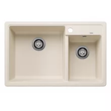   Blanco Legra 8 két medencés gránit mosogató 78x50 cm csaplyukkal, balos / törtfehér 527089