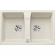   Blanco Lexa 8 két medencés gránit mosogató 78x50 cm lefolyó távműködtetővel, törtfehér 527096