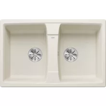   Blanco Lexa 8 két medencés gránit mosogató 78x50 cm lefolyógarnitúrával, törtfehér 527098