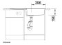 Blanco Metra XL 6 S gránit mosogató csepegtetővel 100x50 cm, törtfehér 527124