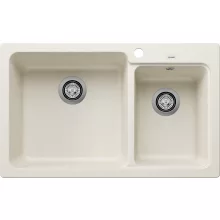   Blanco Naya 8 két medencés Silgranit 82x50 cm mosogató lefolyógarnitúrával, törtfehér 527130